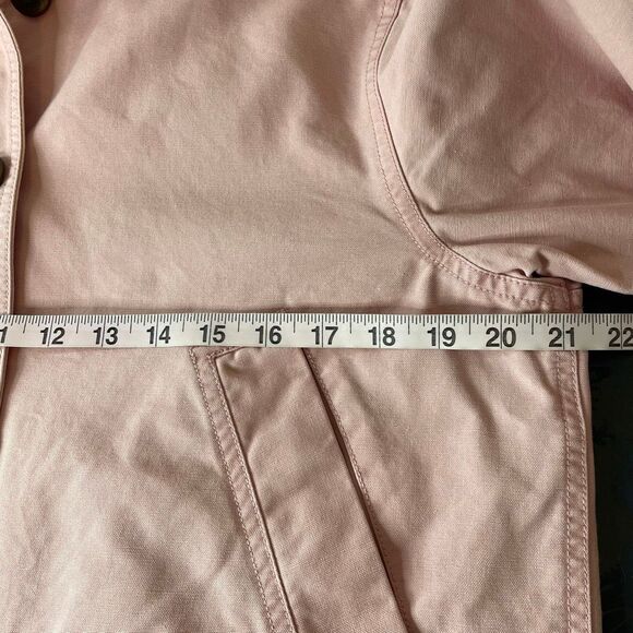 L.L. Bean Vintage Barn Jacket Chore Coat Pink With Brown Corduroy Size Small - Picture 10 of 12